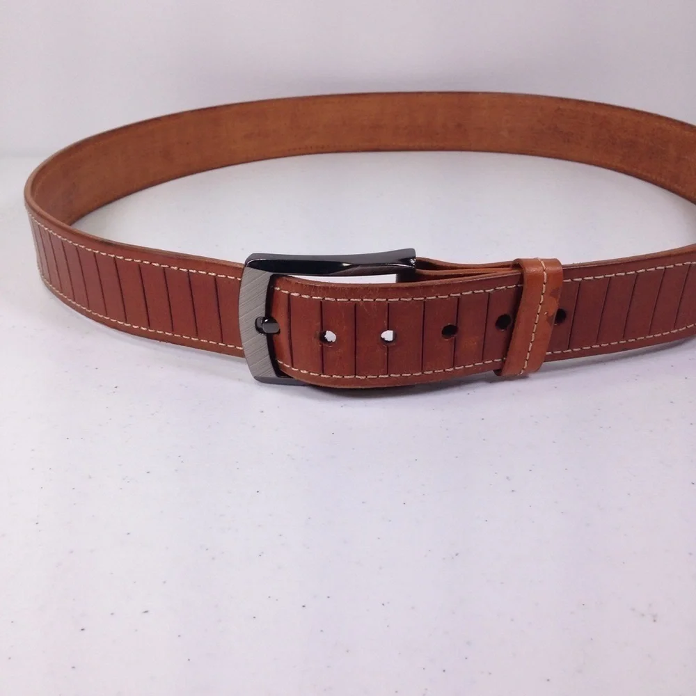 VINTAGE Monda Leather Bikers Belt Size 40